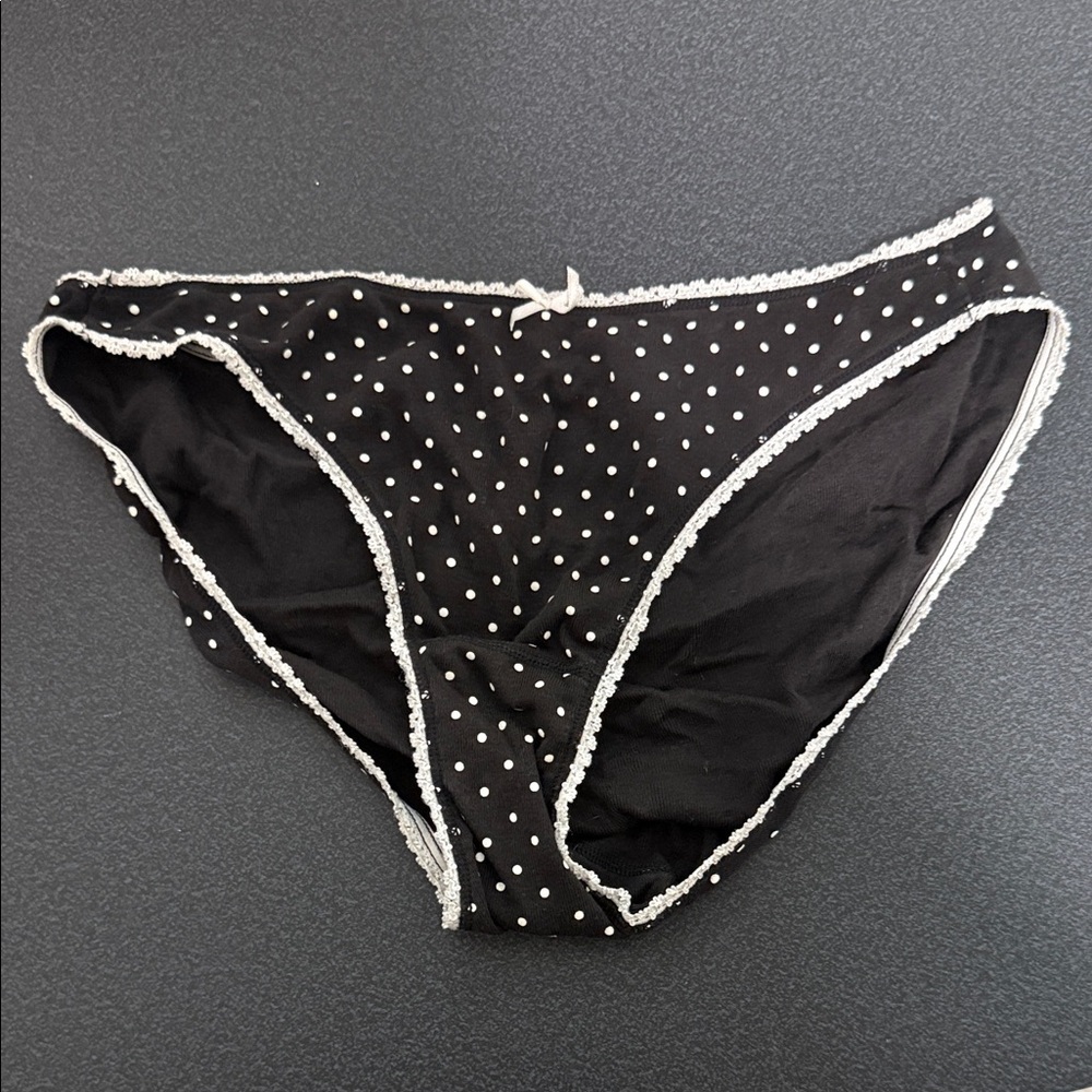 Charter Club Black and White Polka Dot Bikini Panties